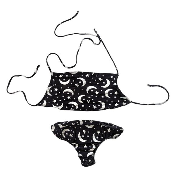 Witchy rave OOAK skirt set four piece stars and moon Size Small - Picture 2 of 6